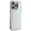 Guess IML Metal Colored Circle Classic Logo funda MagSafe para iPhone 16 Pro (blanco)