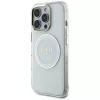 Guess IML Metal Colored Circle Classic Logo funda MagSafe para iPhone 16 Pro Max (blanco)
