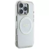 Guess IML Metal Colored Circle Classic Logo funda MagSafe para iPhone 16 Pro Max (blanco)