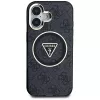 Guess IML Metal Glitter 4G Circle Triangle funda MagSafe para Apple iPhone 16 (negro)