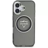 Guess IML Metal Mountain Logo funda MagSafe para iPhone 16 (negro)