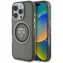Guess IML Metal Mountain Logo funda MagSafe para iPhone 16 Pro (negro)