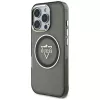 Guess IML Metal Mountain Logo funda MagSafe para iPhone 16 Pro (negro)