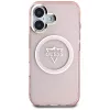 Guess IML Metal Mountain Logo funda MagSafe para Apple iPhone 16 (rosa)