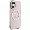 Guess IML Metal Mountain Logo funda MagSafe para Apple iPhone 16 (rosa)