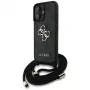 Guess 4G Big Logo funda crossbody con cordón para iPhone 16, negro