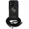 Guess 4G Big Logo funda crossbody con cordón para iPhone 16, negro