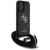 Guess 4G Big Logo funda crossbody con cordón para iPhone 16, negro