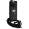 Guess 4G Big Logo funda crossbody con cordón para iPhone 16 Pro (negro)