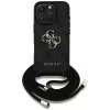 Guess 4G Big Logo funda crossbody con cordón para iPhone 16 Pro Max - negro