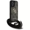 Guess 4G Big Logo funda crossbody con cordón para iPhone 16 marrón
