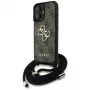 Guess 4G Big Logo funda crossbody con cordón para iPhone 16 Plus - marrón