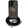 Guess 4G Big Logo funda crossbody con cordón para iPhone 16 Plus - marrón