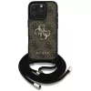 Guess 4G Big Logo funda crossbody con cordón para iPhone 16 Pro Max (marrón)