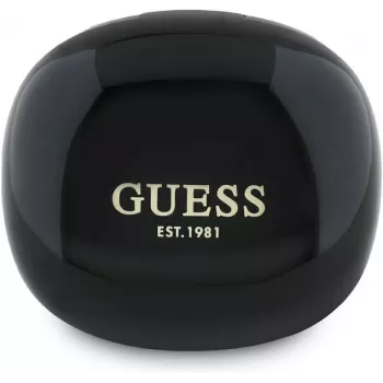 Guess Flat Classic Logo Electroplated auriculares TWS con estuche de carga (negro)