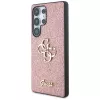 Guess Fixed Glitter Big 4G Metal Logo Funda para Samsung Galaxy S25 Ultra (Rosa)