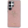 Guess Fixed Glitter Big 4G Metal Logo Funda para Samsung Galaxy S25 Ultra (Rosa)