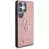 Guess Fixed Glitter Big 4G Metal Logo Funda para Samsung Galaxy S25 Ultra (Rosa)