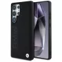 BMW Leather Big Wordmark Funda para Samsung Galaxy S25 Ultra Negro