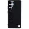 BMW Leather Big Wordmark Funda para Samsung Galaxy S25 Ultra Negro