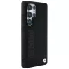 BMW Leather Big Wordmark Funda para Samsung Galaxy S25 Ultra Negro