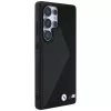 BMW Funda MagSafe de piel Oversized Stripes para Samsung Galaxy S25 Ultra Negro
