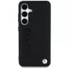 BMW Funda de piel Big Wordmark para Samsung Galaxy S25+ Negro