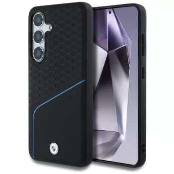 BMW Funda MagSafe de piel TEXTURED y lisa para Samsung Galaxy S25 Negro