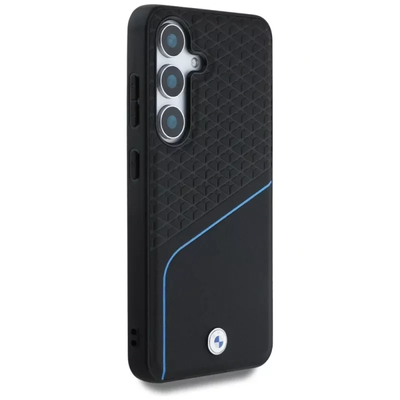 BMW Funda MagSafe de piel TEXTURED y lisa para Samsung Galaxy S25 Negro