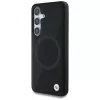 BMW Funda MagSafe de piel semitexturizada para Samsung Galaxy S25 Negro