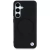 BMW Funda MagSafe de piel semitexturizada para Samsung Galaxy S25 Negro
