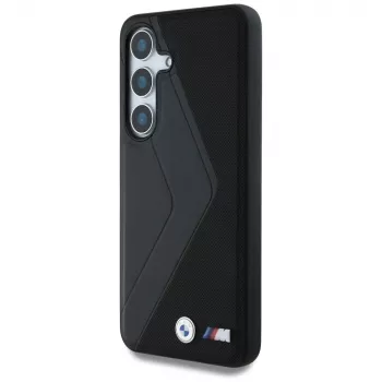 BMW Funda MagSafe de piel Oversized Stripes para Samsung Galaxy S25 Negro