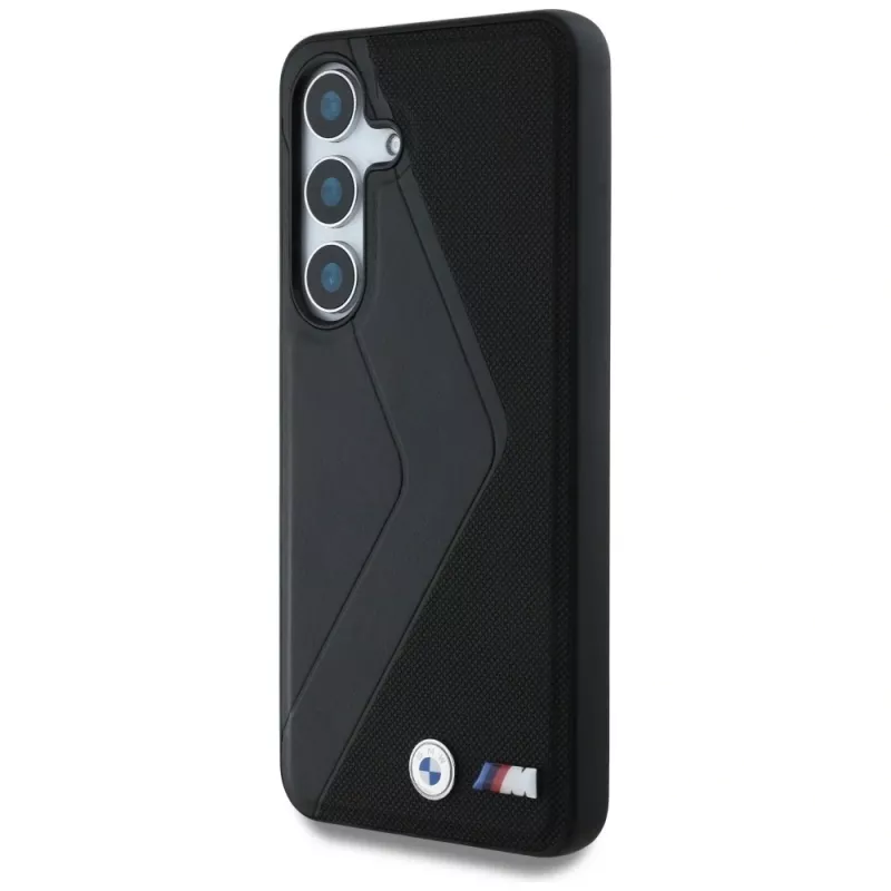 BMW Funda MagSafe de piel Oversized Stripes para Samsung Galaxy S25 Negro