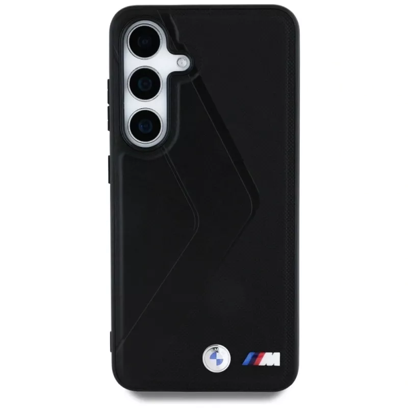 BMW Funda MagSafe de piel Oversized Stripes para Samsung Galaxy S25 Negro