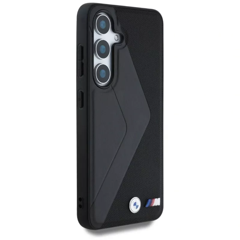 BMW Funda MagSafe de piel Oversized Stripes para Samsung Galaxy S25 Negro