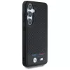 BMW Funda MagSafe de piel con franjas tricolor para Samsung Galaxy S25 Negro