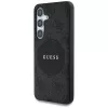 Guess 4G Round Patch Classic Logo Funda MagSafe para Samsung Galaxy S25+ (Negro)