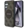 Guess 4G Round Patch Classic Logo Funda MagSafe para Samsung Galaxy S25+ (Marrón)