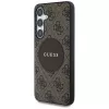 Guess 4G Round Patch Classic Logo Funda MagSafe para Samsung Galaxy S25+ (Marrón)