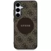 Guess 4G Round Patch Classic Logo Funda MagSafe para Samsung Galaxy S25+ (Marrón)
