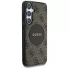 Guess 4G Round Patch Classic Logo Funda MagSafe para Samsung Galaxy S25+ (Marrón)