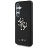 Guess Grained Big 4G Logo Small Classic Logo Funda trasera para Samsung Galaxy S25, Negro