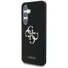 Guess Silicone Big 4G Logo Bottom Script Funda para Samsung Galaxy S25, Negro