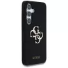 Guess Silicone Big 4G Logo Bottom Script Funda para Samsung Galaxy S25, Negro