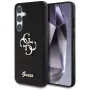 Guess Fixed Glitter Big 4G Metal Logo Funda para Samsung Galaxy S25 (Negro)