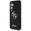 Guess Fixed Glitter Big 4G Metal Logo Funda para Samsung Galaxy S25 (Negro)