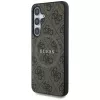 Guess Leather 4G Colored Ring Classic Logo Funda MagSafe para Samsung Galaxy S25 (Marrón)