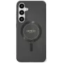 Guess Rhinestones Printed Classic Logo Funda MagSafe para Samsung Galaxy S25 (Negro)