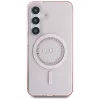 Guess Rhinestones Printed Classic Logo Funda MagSafe para Samsung Galaxy S25 (Rosa)