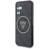 Guess 4G Glitter Triangle Buttons Funda MagSafe para Samsung Galaxy S25, Negro